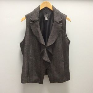 Additions by Chico’s grey ruffle vest size 16